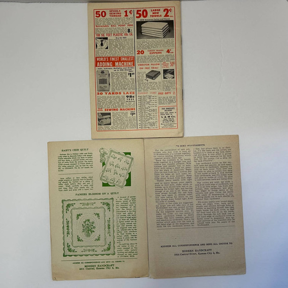 Vintage Needlecraft Ephemera "Work Basket" Booklets With Advertising Lot of 11 - Picture 7 of 12